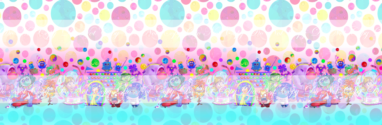 Retail Round 61-  Emotions Smooth and Textured  Border Vinyl  Roll -Blue( Flawed)