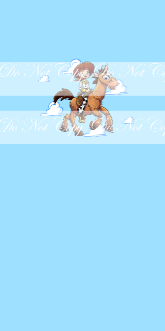 Preorder R65-  Andy's toys-Cowgirl ( Child, Big kids, Adults) (Light Blue)