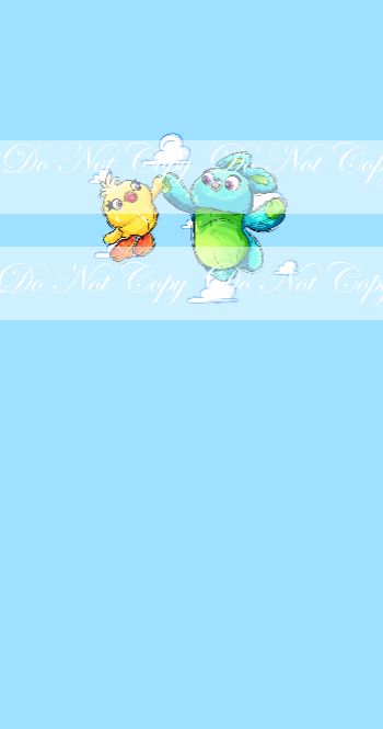 Preorder R65-  Andy's toys-Bunny and Chicken( Child, Big kids, Adults) (Light Blue)