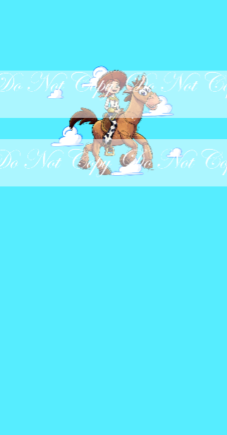 Preorder R65-  Andy's toys-Cowgirl ( Child, Big kids, Adults) (Bright Blue)