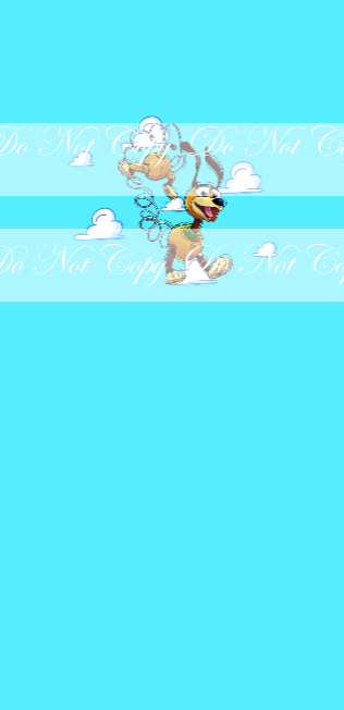 Preorder R65-  Andy's toys- Long Dog( Child, Big kids, Adults) (Bright Blue)