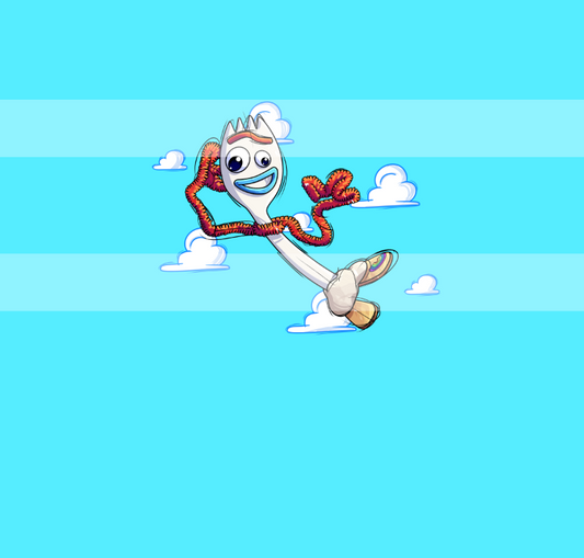 Preorder R65-  Andy's toys-Forky( Child, Big kids, Adults) (Bright Blue)