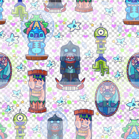 Preorder R71 Ohana Means Family- Big Island Tiki- Clear Vinyl (TPU/ PVC)