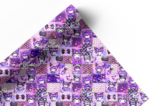Preorder R82 -  Kuroミ  Chan- Squares - Main Print Vinyl