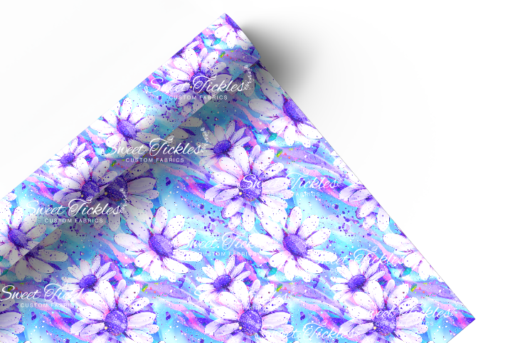 Preorder R82 - Summer Garden- Blue/ Purple Margaritas Main Print Vinyl