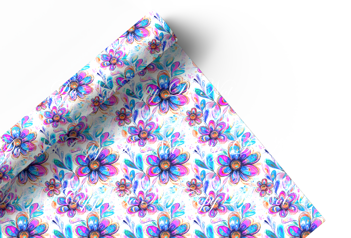 Preorder R83 -  Dreamy Colors - Neon Motifs Flowers