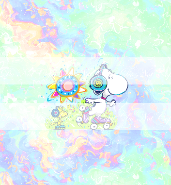 Preorder R84 -Snoopy Summer- Headphones- Green/ Purple Panel