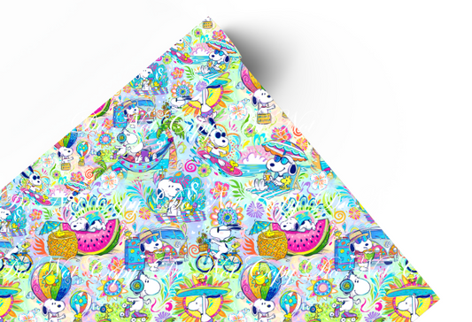 Preorder R84 -  Snoopy Summer-- Main Print -Green/ Purple Vinyl