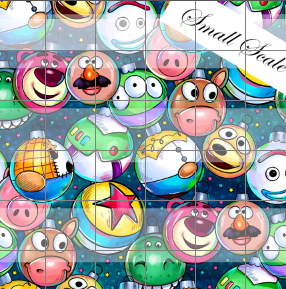 Retail R63- Merry Toyland-  Coordinate Balls - Cotton Woven