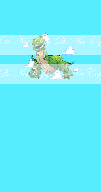 Preorder R65-  Andy's toys- Dino ( Child, Big kids, Adults) (Bright Blue)