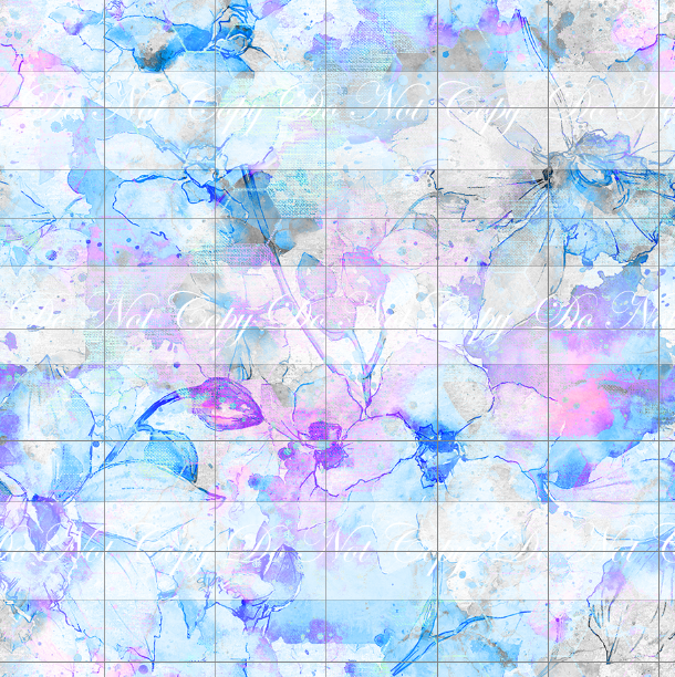 Preorder R77- Classic January- Ocean Blue Flowers