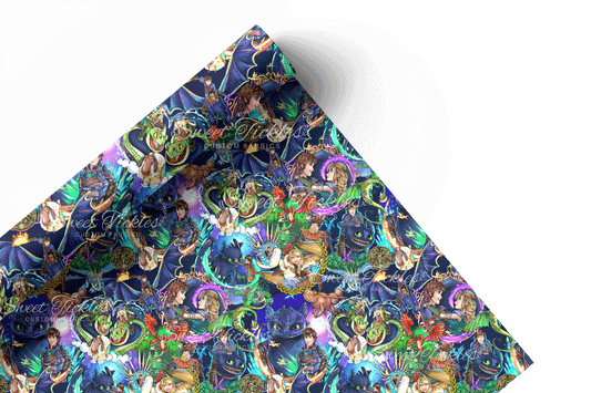 Preorder R75 Dragons and Vikings - Animals Main Print- Dark Stacked Vinyl