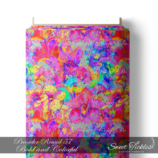 Preorder R57- Pretty in Pink and Rainbow- Bold and Colorful Floral
