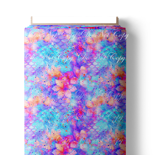 Preorder R82- Summer Garden- Lotus Mermaid Flowers Main Print