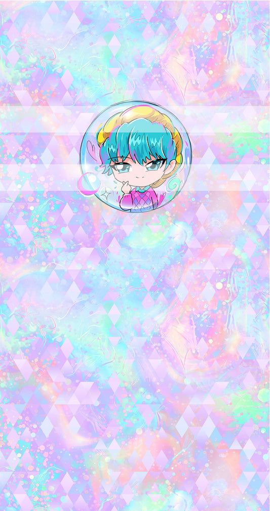 Preorder R74-KPDH Kawaii- Panel - Child, Big kids, Adults)Boy Blue Hair
