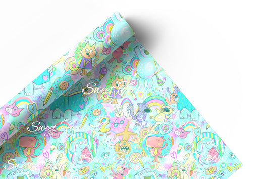 Preorder R59- Smooth and Textured Vinyl- The Piggy, The Elephant and The Birdie- Bright Blue Main