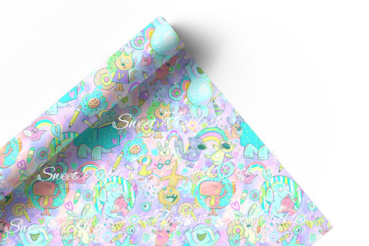 Preorder R59- Smooth and Textured Vinyl- The Piggy, The Elephant and The Birdie- Bright Purple Main