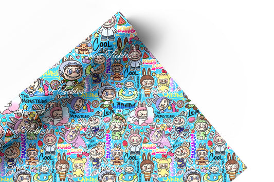 Retail R74 Bubu Main Print- Blue Vinyl