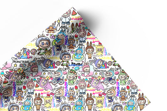 Retail R74 Bubu Main Print- White Vinyl