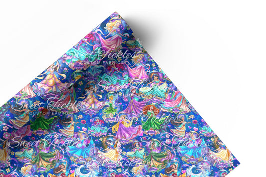 Preorder R67- Smooth and Textured Vinyl- Princesses Enchanted Tales- Main (Dark Blue)