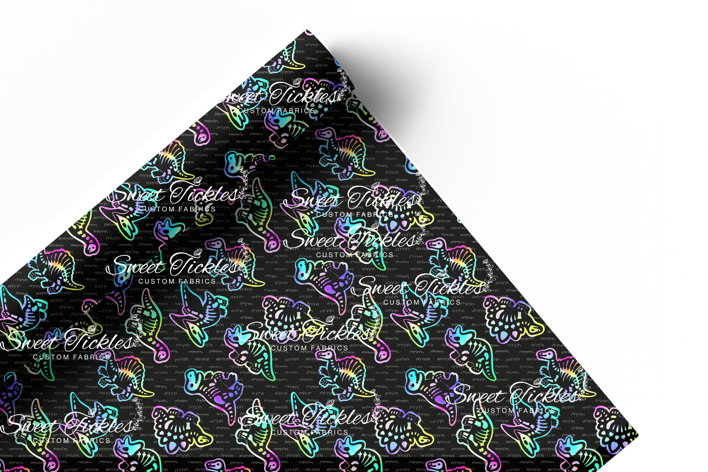 Preorder R79  Colorful Rainbow Black- Vinyl -  Dino Main Print