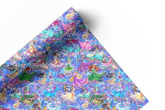 Preorder R67- Smooth and Textured Vinyl- Princesses Enchanted Tales- Main (Blue)