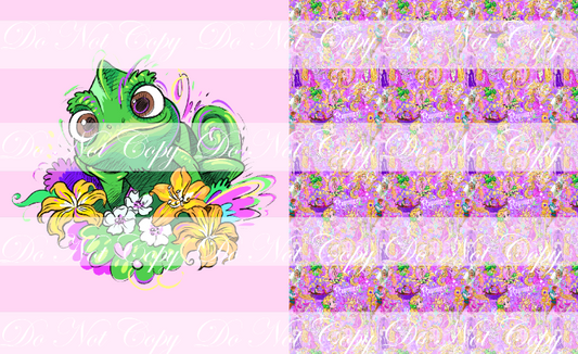 Preorder R83-The Magic of The Golden Hair- Child/ Toddler Blanket Topper - Lizard