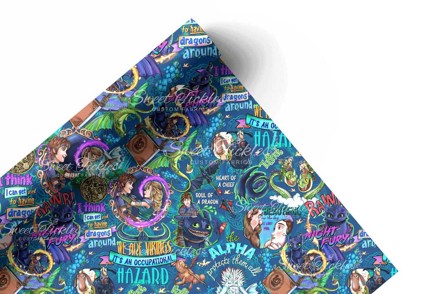 Preorder R75 Dragons and Vikings Main Print- Dark Blue Vinyl