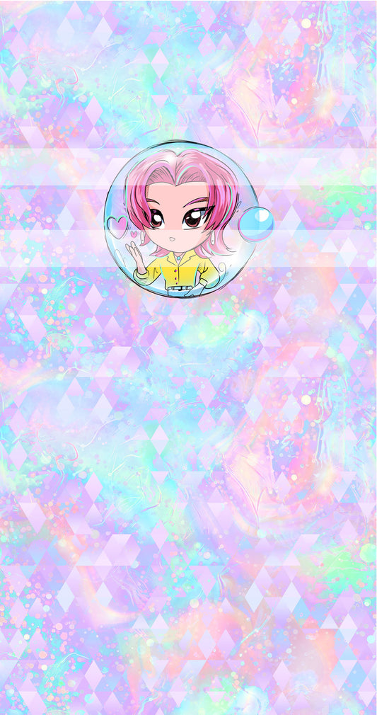 Preorder R74-KPDH Kawaii- Panel - Child, Big kids, Adults)Pink Hair Boy