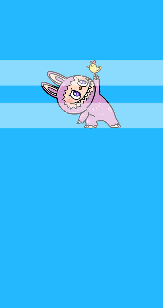 Preorder R74-Bubu  Panel - Child, Big kids, Adults) Purple Bubu- Blue