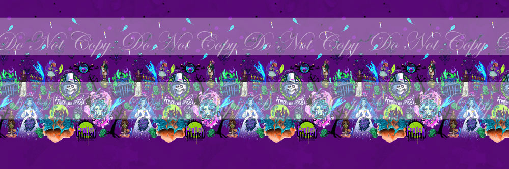 Preorder R73  Haunted Mansion - Vinyl Border Roll- Purple