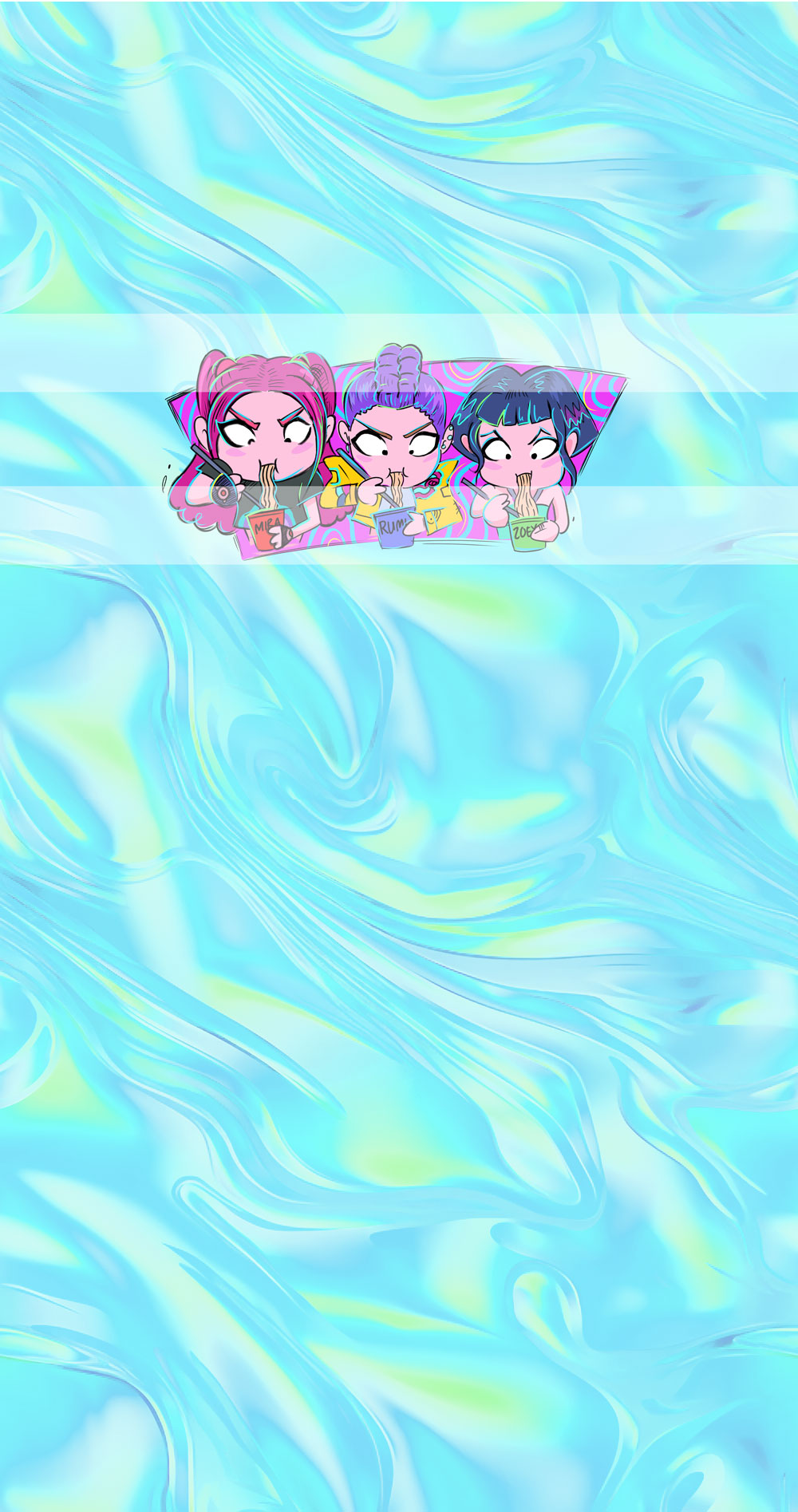 Preorder R74-KPDH Kawaii- Panel - Child, Big kids, Adults)Ramen - Blue