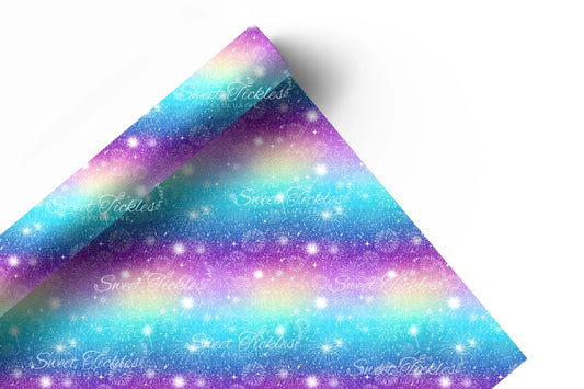 Preorder R81 - Magical Cups  Main Print Vinyl -Soft Rainbow Coordinate