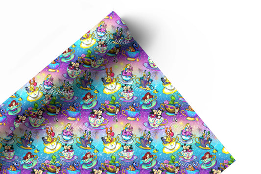 Preorder R81 - Magical Cups  Main Print Vinyl -Soft Rainbow