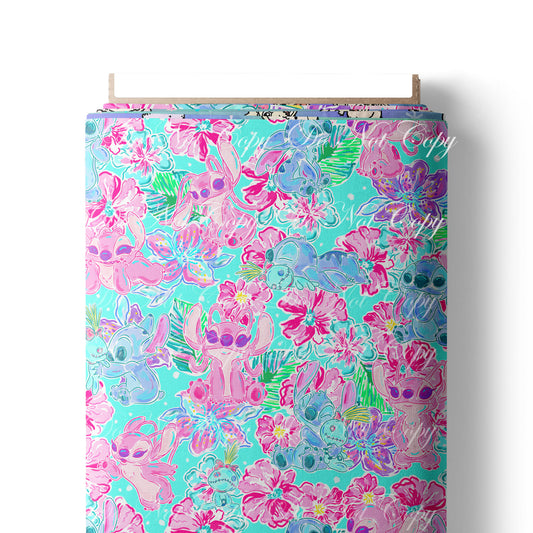 Preorder R71-LP Stitch Main Print - Teal - Pastel Style