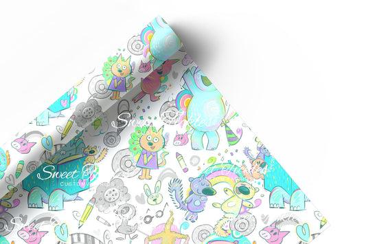 Preorder R59- Smooth and Textured Vinyl- The Piggy, The Elephant and The Birdie- Bright White Main