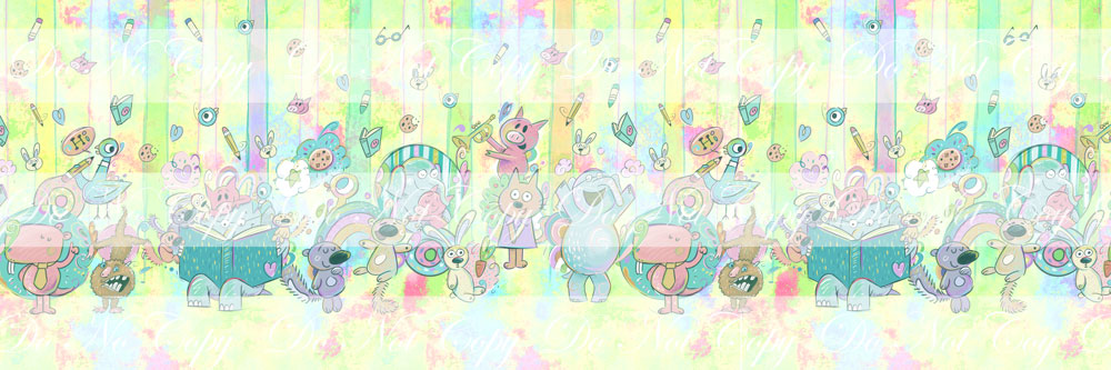 Preorder R59- Smooth and Textured Vinyl- The Piggy, The Elephant and The Birdie-Pale Yellow Roll