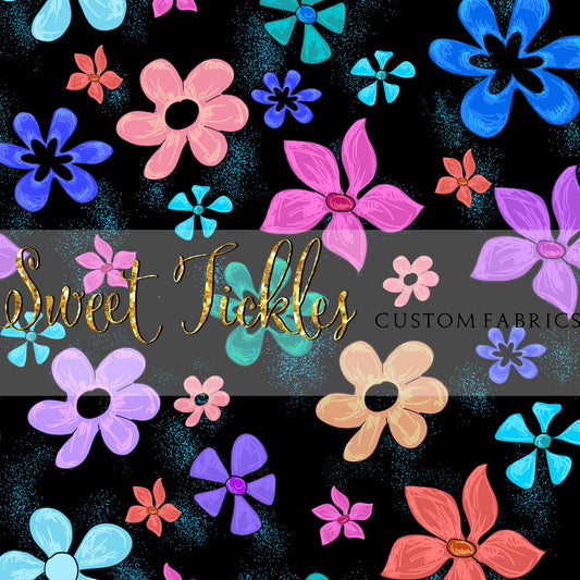 Retail Aloha -Lilo and Stitch Black Flowers