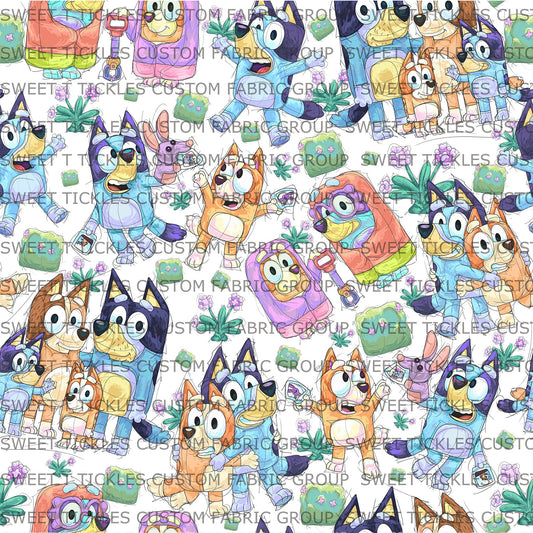 Retail -Puppy Adventures-Faux Leather- Shiny Glitter