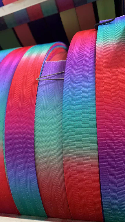 Hot Pink Multicolor - Seatbelt Webbing