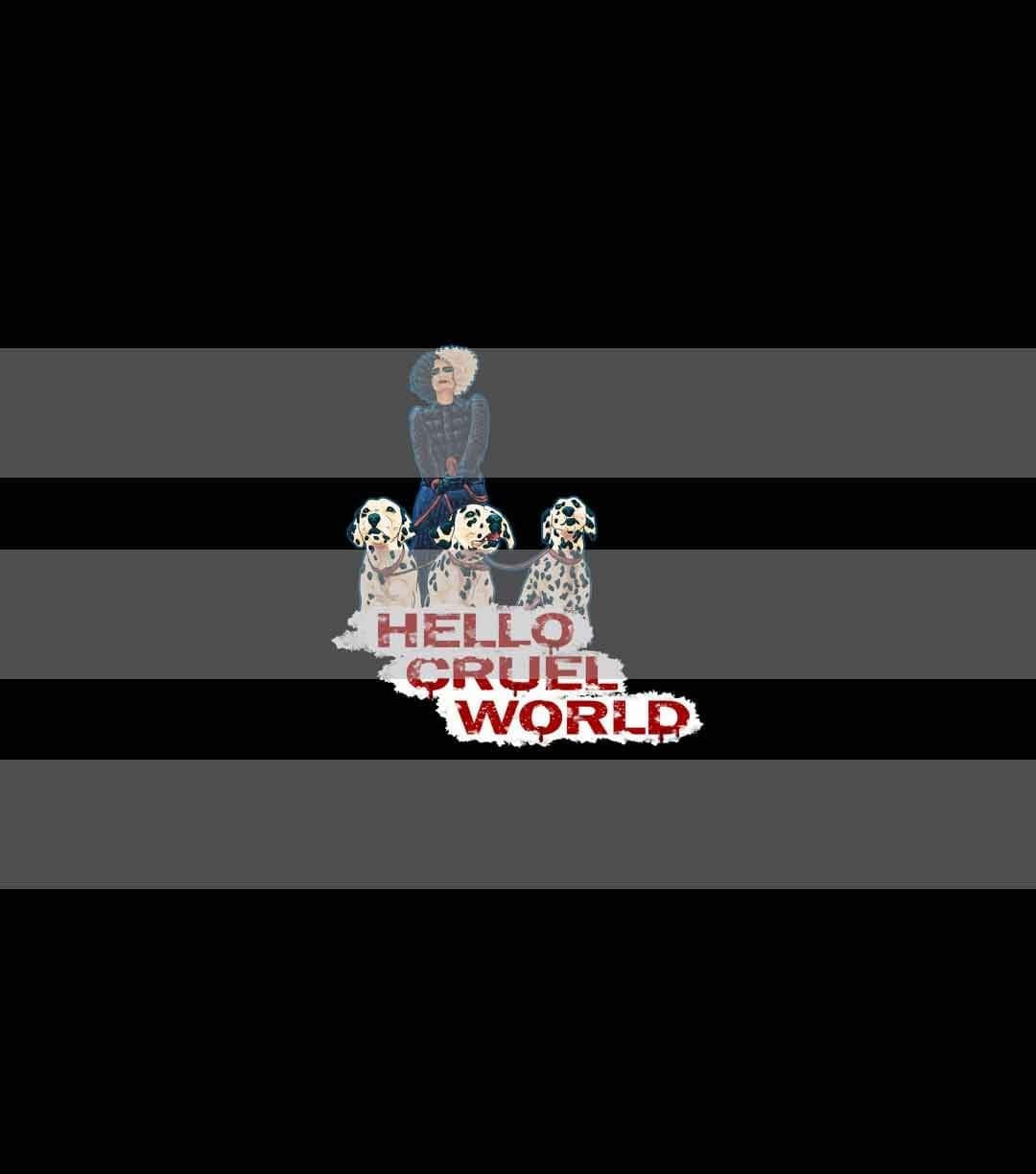 Preorder R25 Halloween- Hello Cruel World- Girl with Dogs -Panels- Black