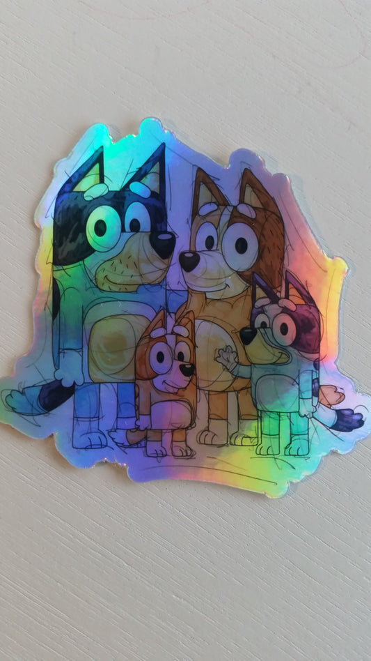 Vinyl Sticker- Family Portrait- Holographic