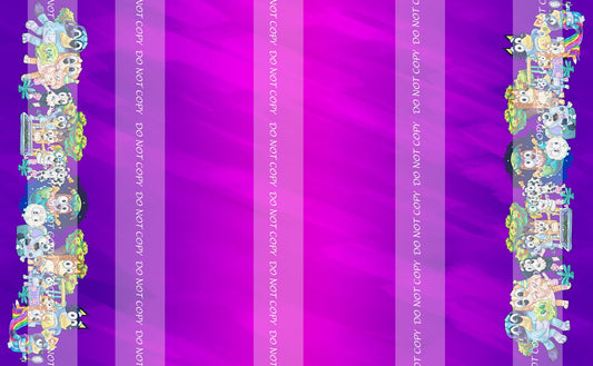 PREORDER R27-  Puppy Adventures 2.0 - Purple- Double Border Print