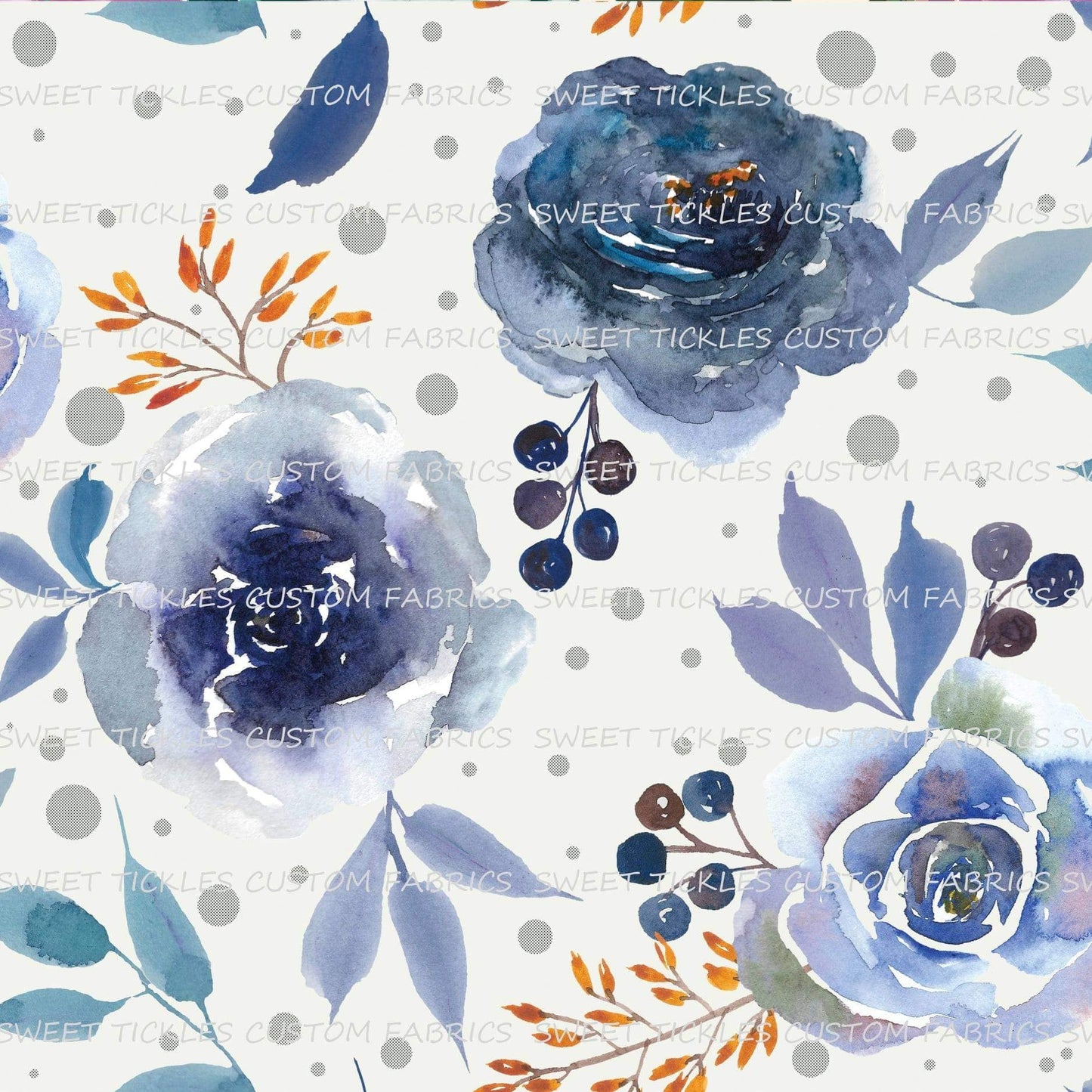 Preorder R31 Can You Smell Spring-Blue Flowers-  VINYL/FAUX LEATHER 18"X54"