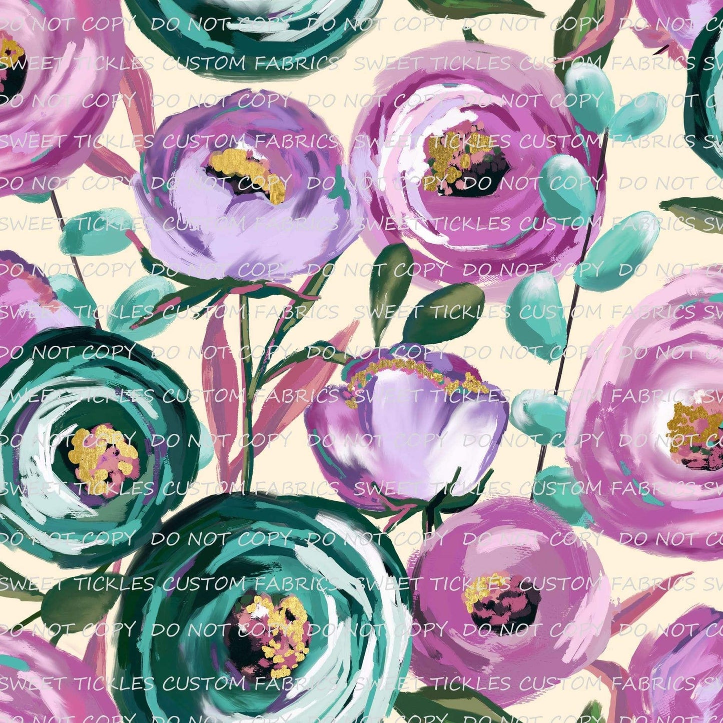 Preorder R31 Can You Smell Spring-Purple Flowers-  VINYL/FAUX LEATHER 18"X54"