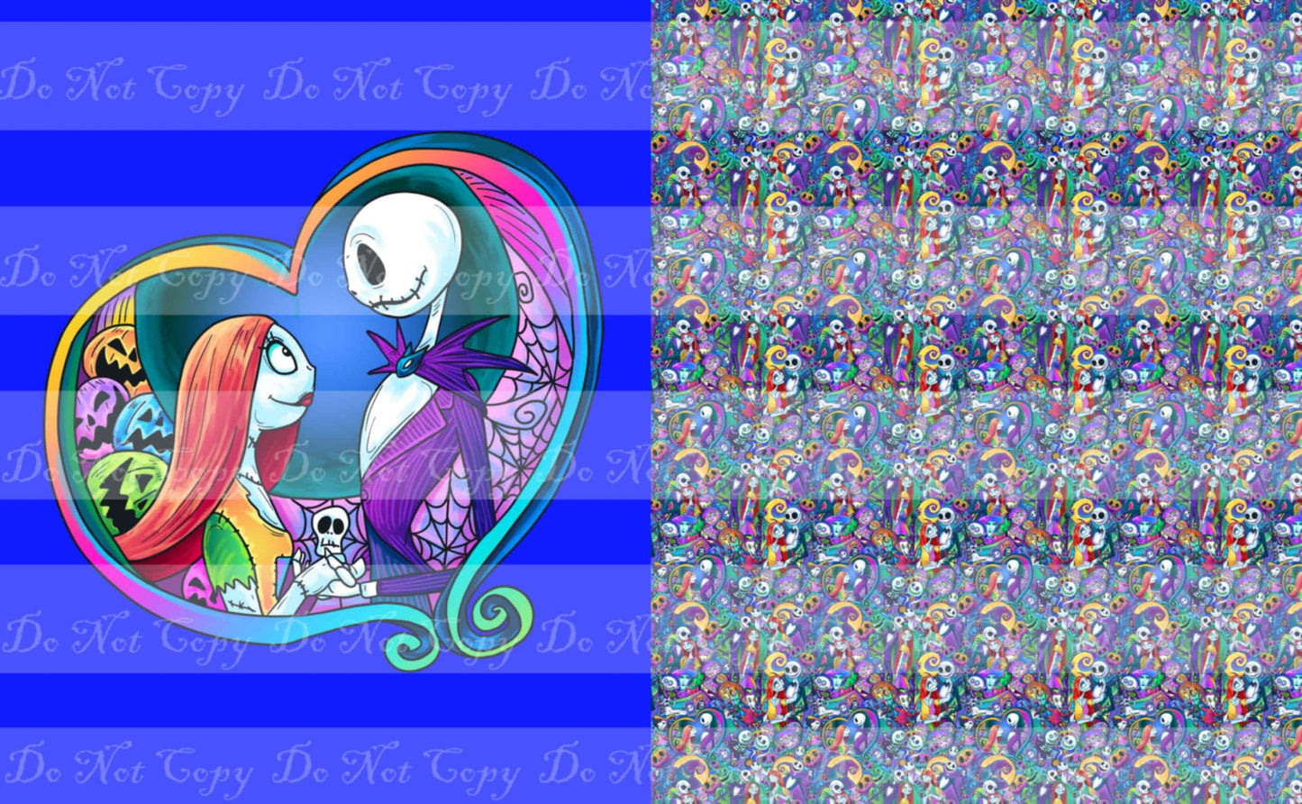 Preorder R36- The Pumpkin King- Child/ Toddler Blanket Topper- In Love- Blue