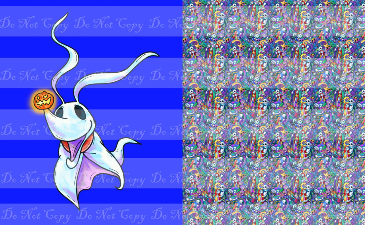 Preorder R36- The Pumpkin King- Child/ Toddler Blanket Topper- Zero- Blue