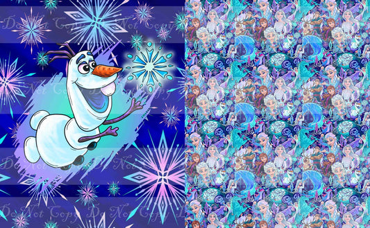 Preorder R36-Enchanted Forest- Child/ Toddler Blanket Topper- Snowman