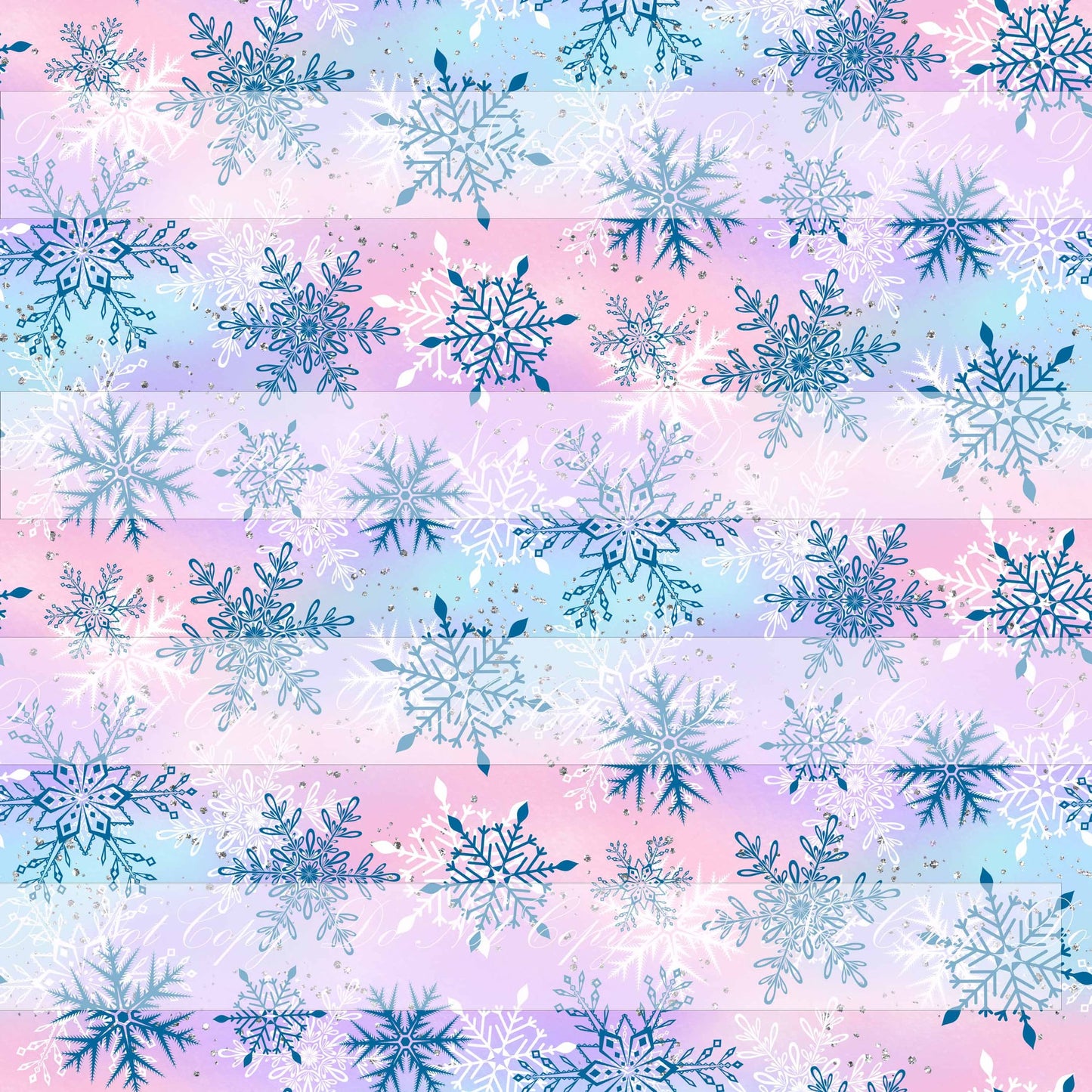 Retail Snoflakes in Pink- Main Print -Vinyl/ Faux Leather
