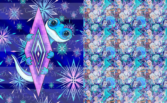 Preorder R36-Enchanted Forest- Child/ Toddler Blanket Topper-Element Lizard